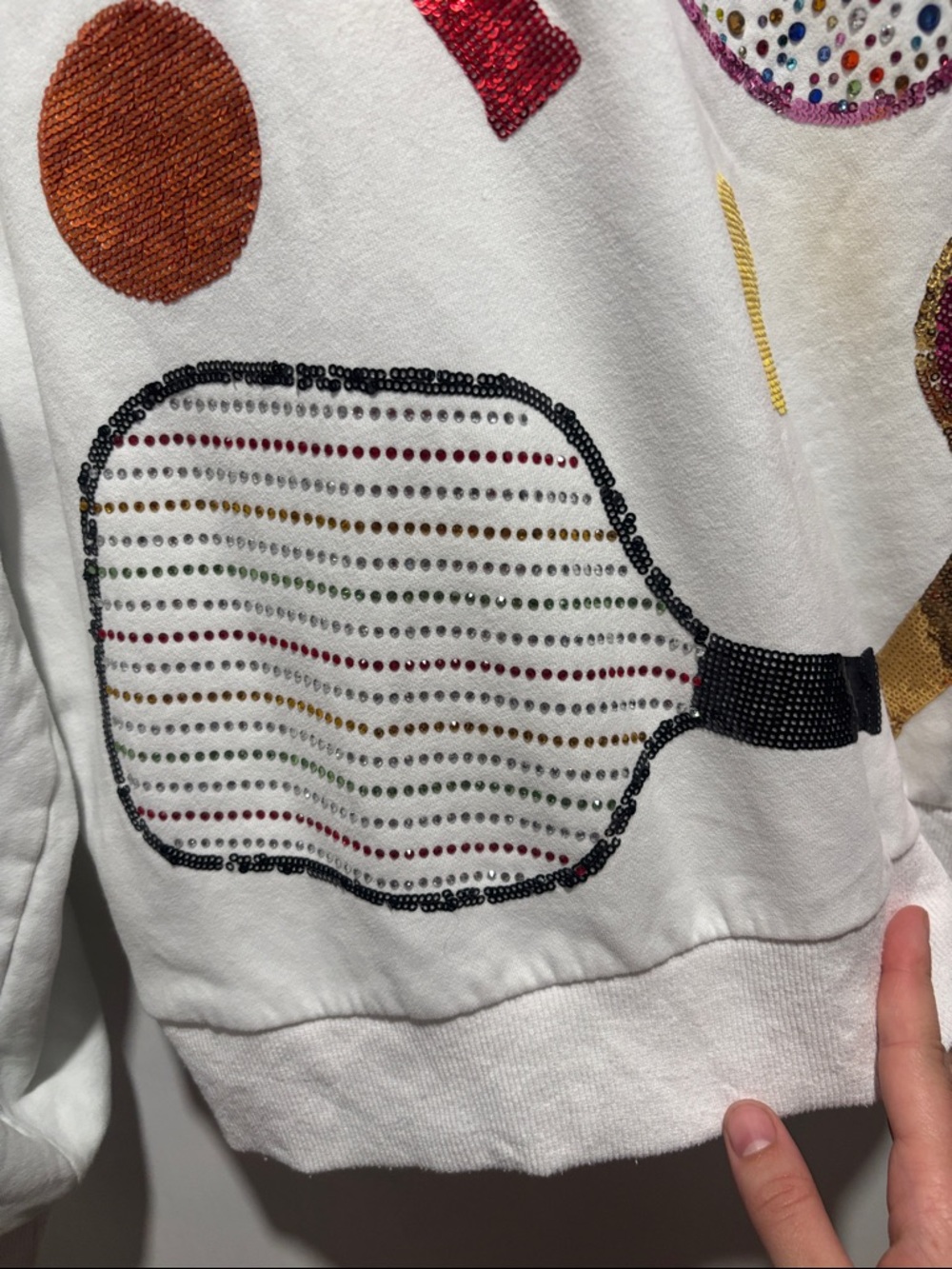 QUEEN OF SPARKLES pickleball crewneck sweatshirt - Picture 12 of 14